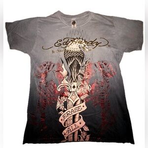 Y2K Ed Hardy Erase All Fears Eagle Vintage Graphic Tee